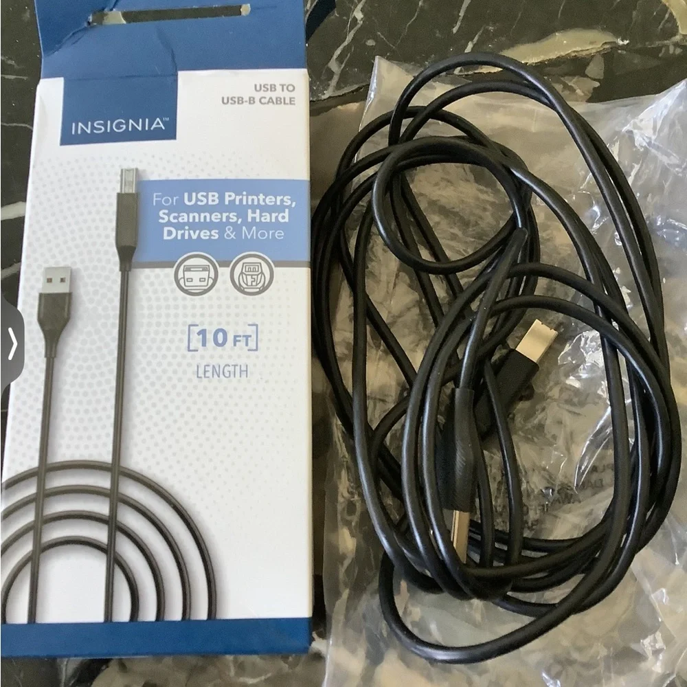 Insignia usb B cable 10ft